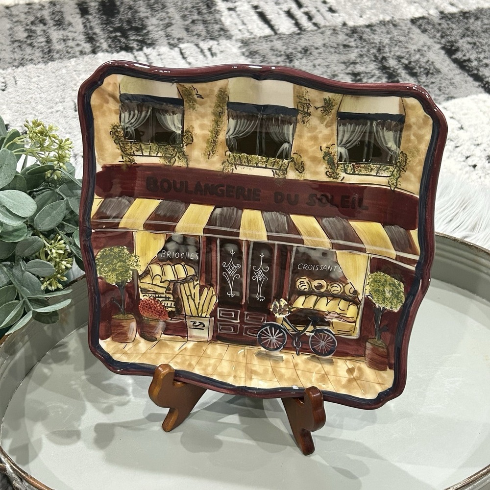 Kate McRostie Certified International French Bakery Shop Salad Plate 8.5" Soleil